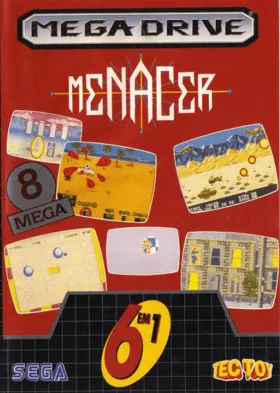 Menacer 6-Game Cartridge (USA, Europe) box cover front